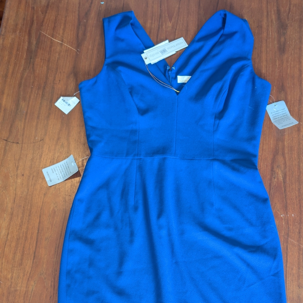 Dress the Population Royal Blue Midi Dress